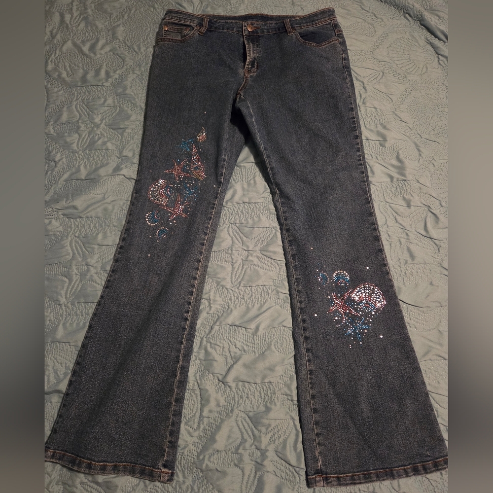 Coastal Embellished Jeans Size 14